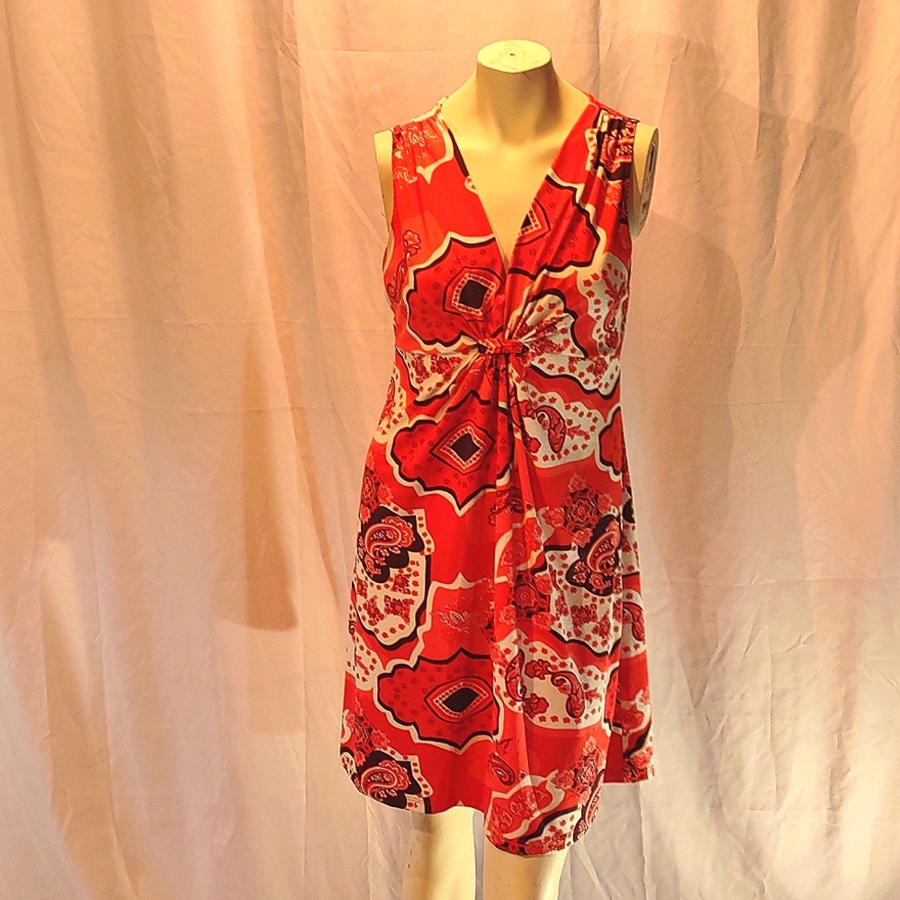 Lefer Large Sleeveless Orange Mini Sundress $15